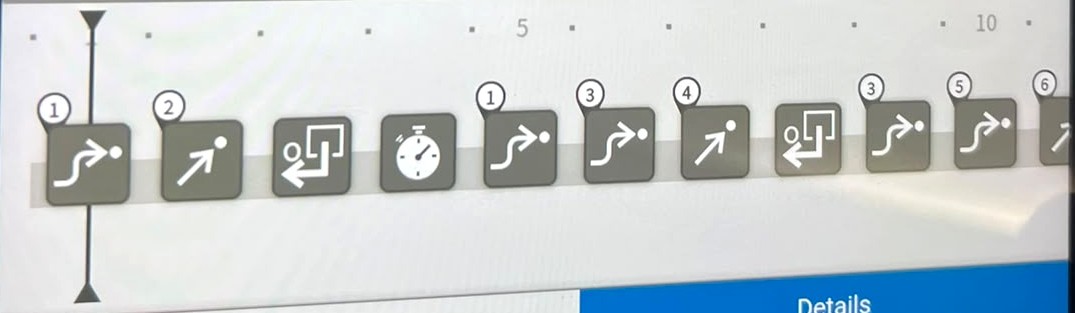 Programme sur la tablette du robot